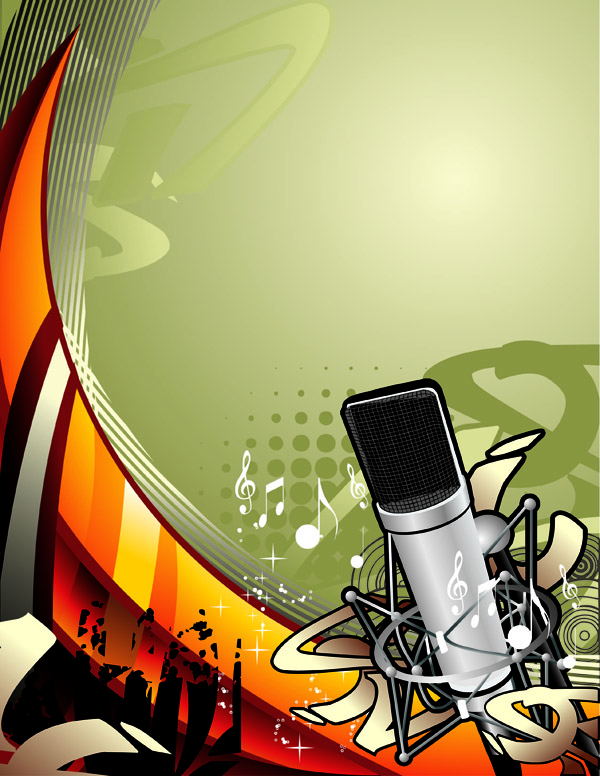 free vector The Trend of Music Illustration Vector Material 1